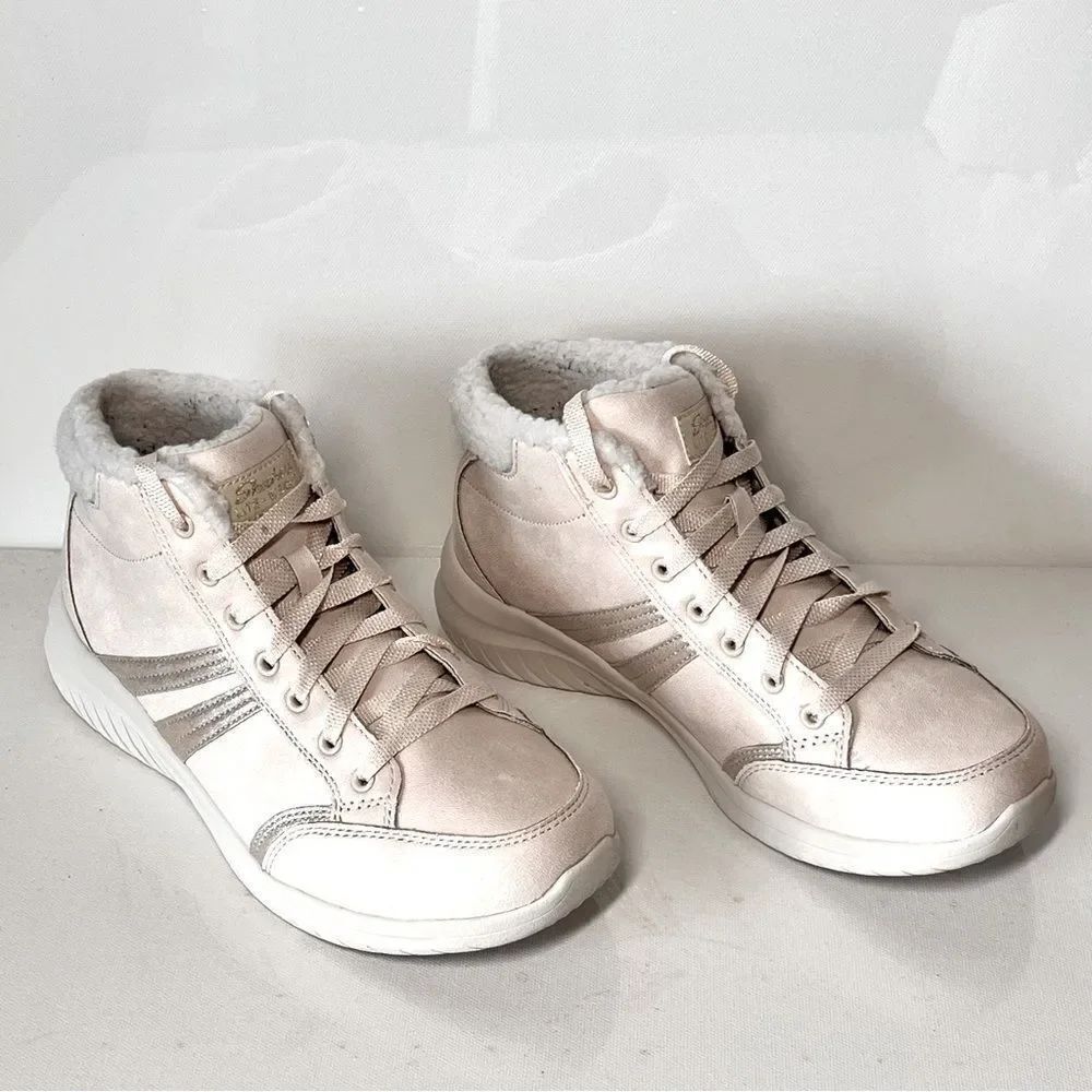 Skechers Ultra Flex Metallic Overlay Sneaker Boots